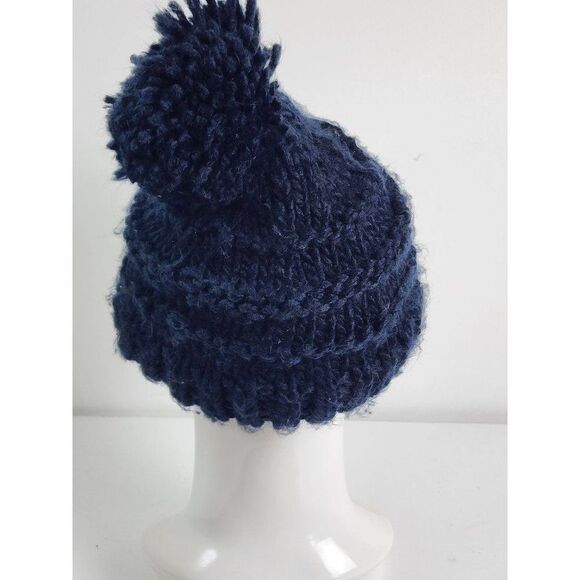 Roxy Blizzard Pom Style Hat, Women's, Navy Blue - Picture 4 of 10